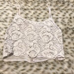 White lace tank top!